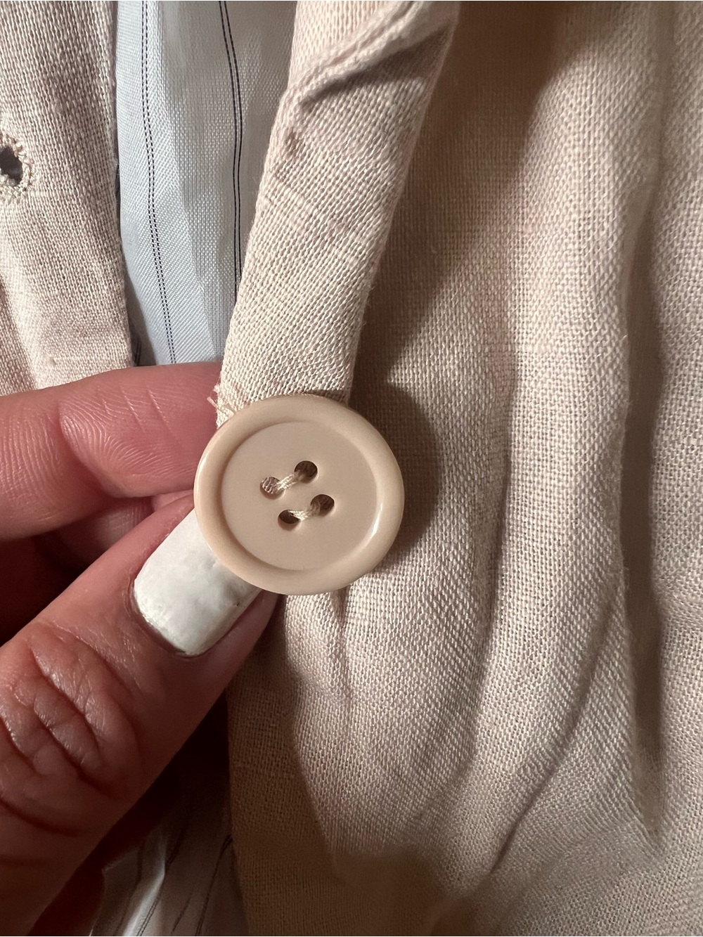 Love Tree Light Cream Single-Button Blazer - Picture 5 of 8